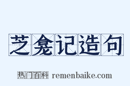 芝龛记造句是什么意思的图片